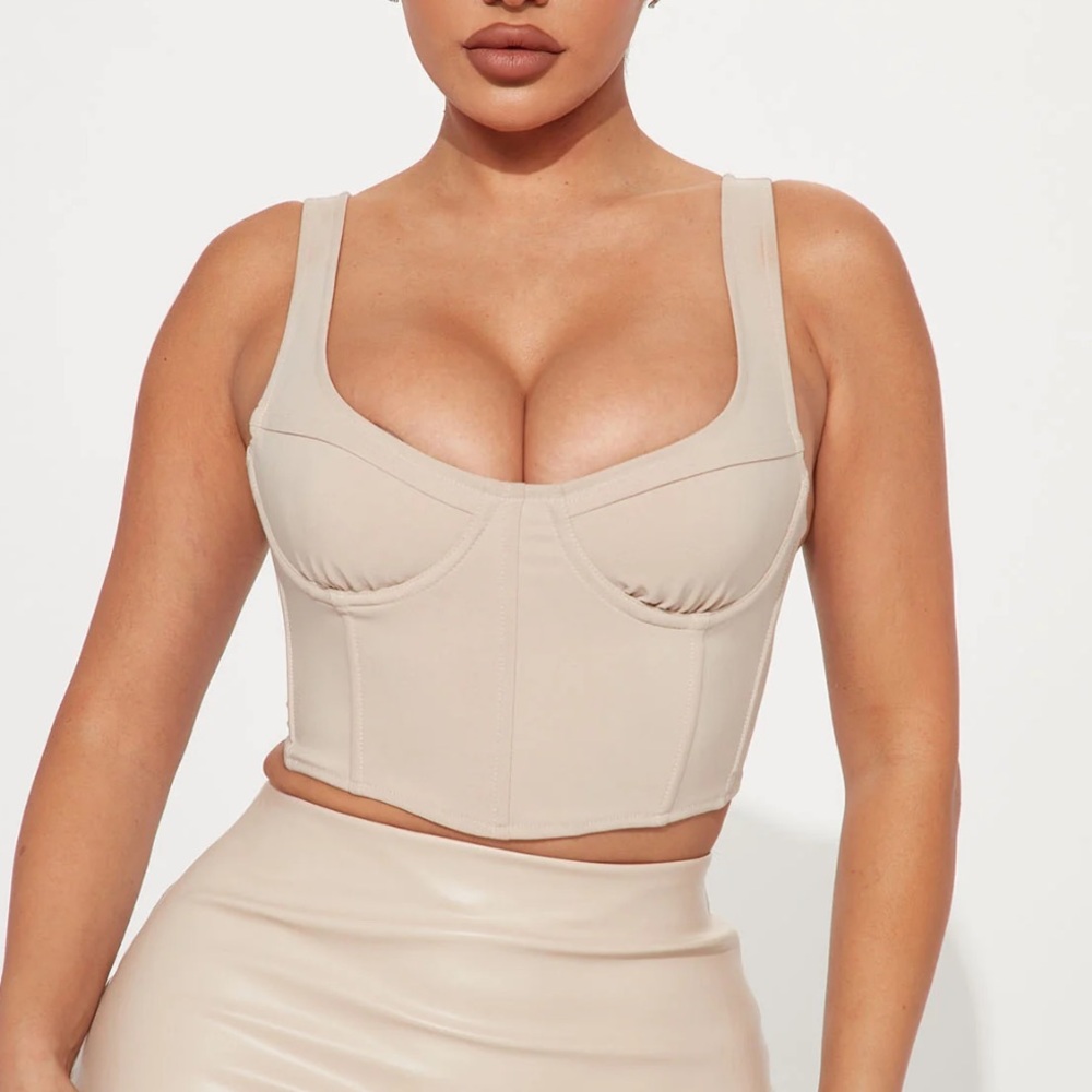 NEW Women's Cream Bustier Top